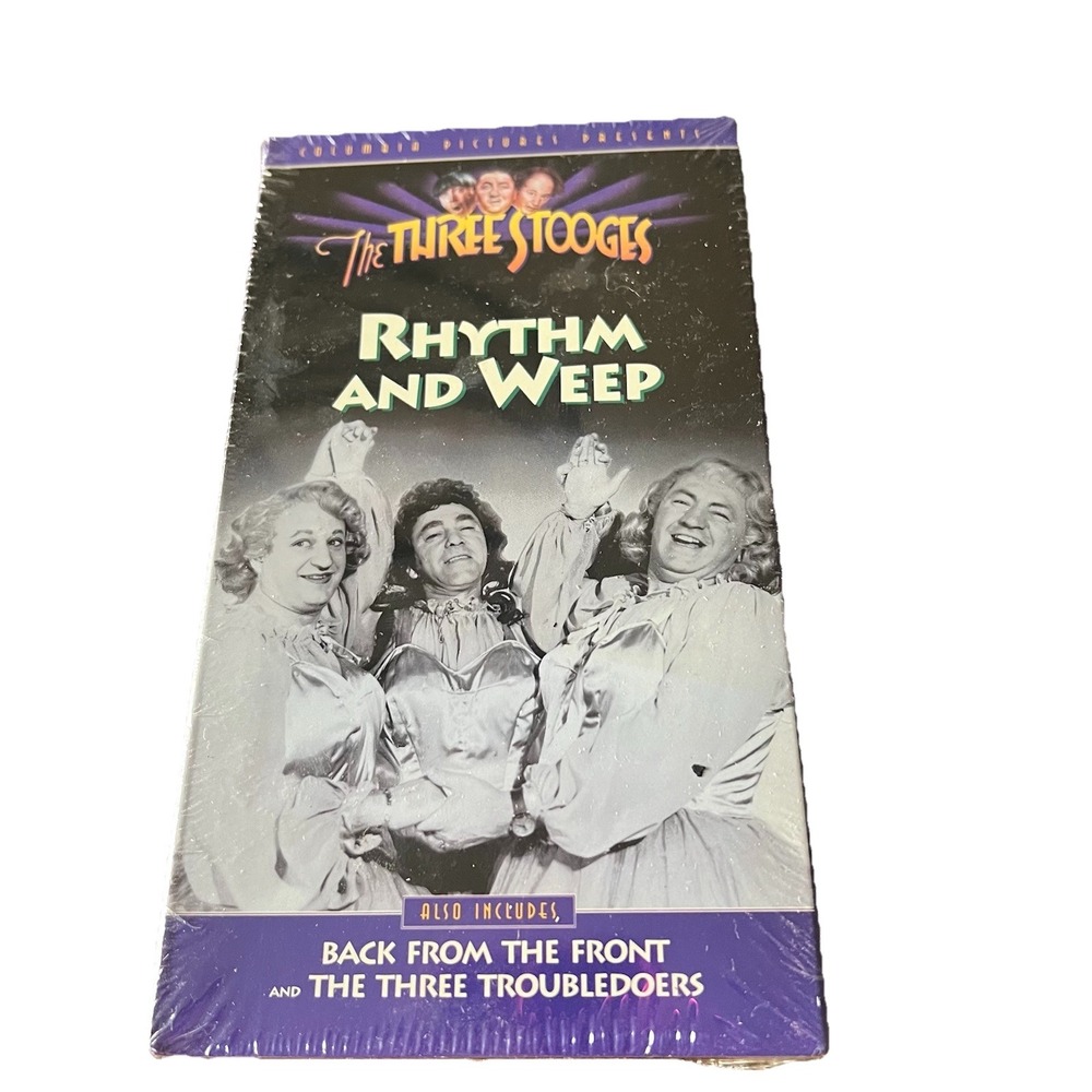 The Three Stooges Rhythm And Weep VHS Vintage Classic New Sealed 1993‎